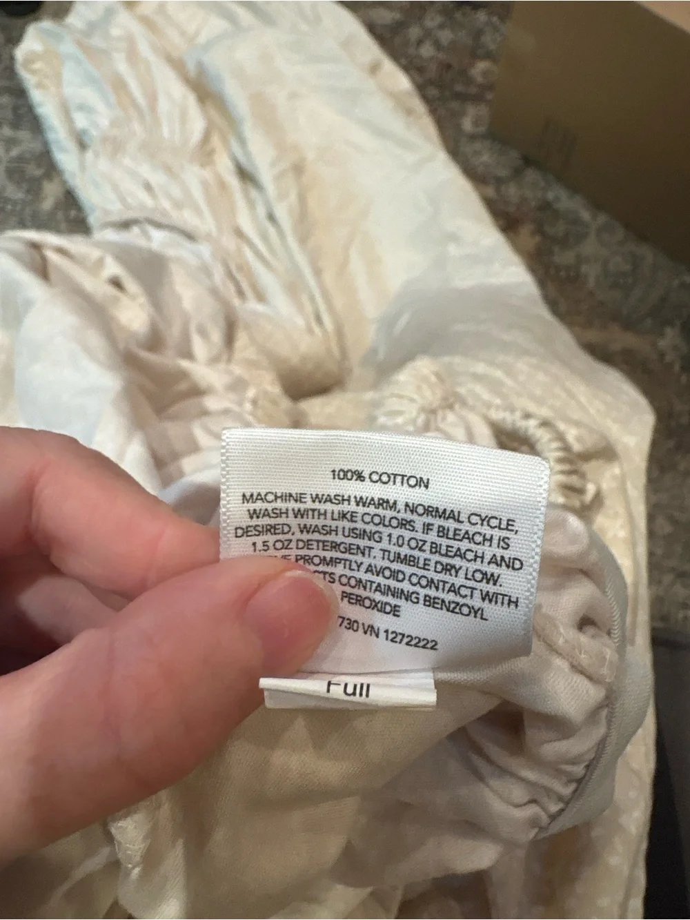 Threshold Performance 100% Cotton Full Fitted Sheet With Full Elastic